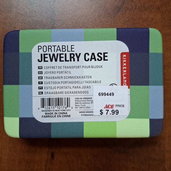 Assorted Checkered Portable Jewelry Case By Kikkerland- 3 Designs Available - Picture 2 of 12
